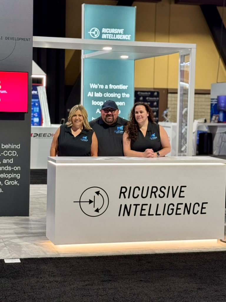 Elevate Exhibits team onsite at DAC 2026 trade show booth in Long Beach
