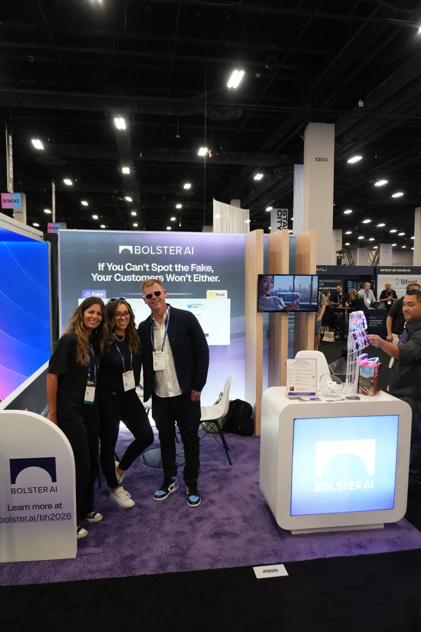 Bolster AI team at the event booth