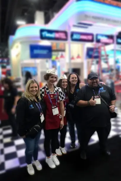 Elevate Exhibits team themed booth at Black Hat 2026