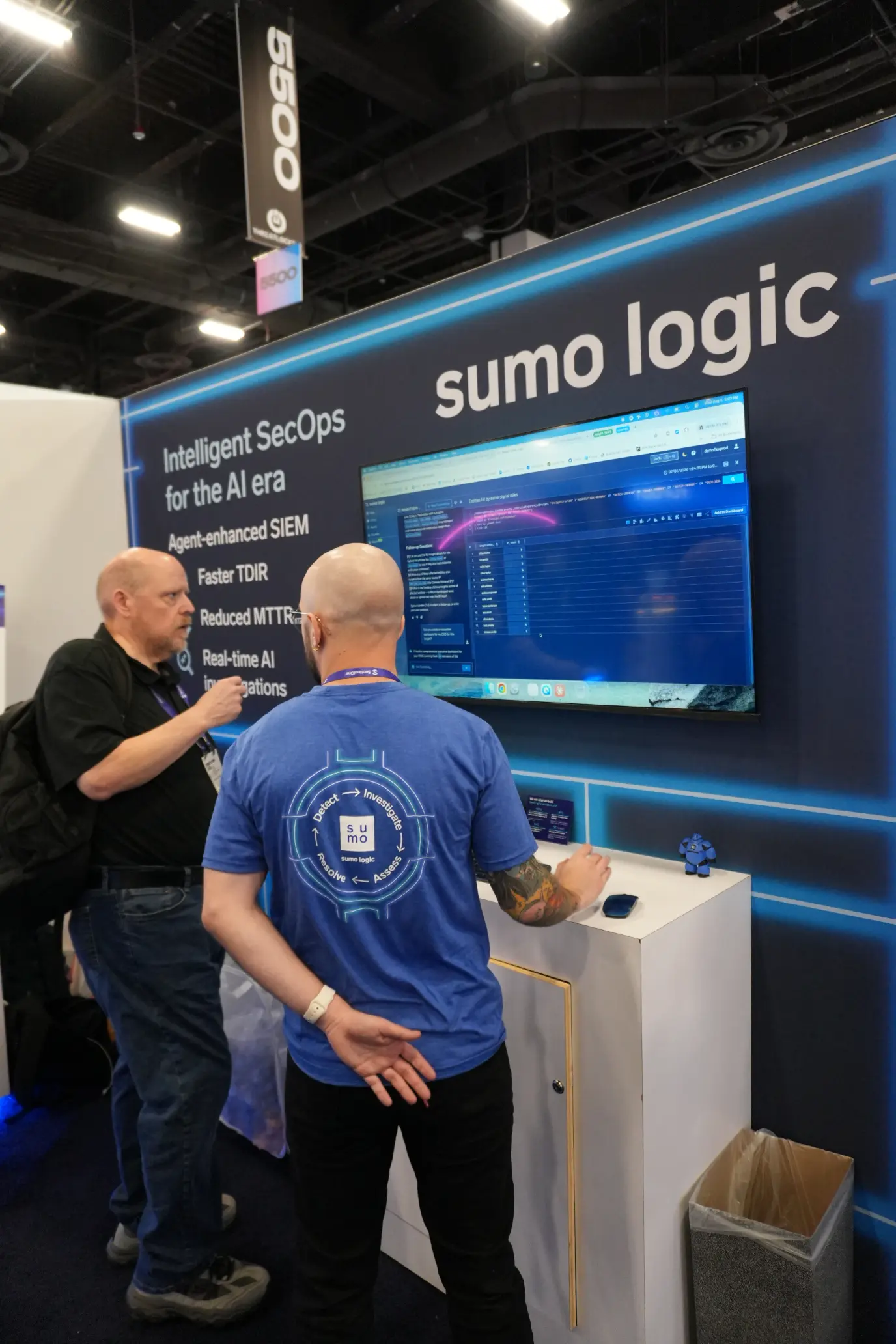 Sumo Logic interactive demo stations trade show booth