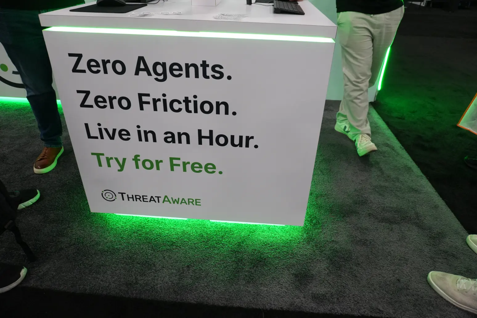 ThreatAware interactive display panel trade show booth